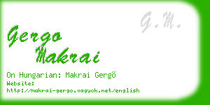 gergo makrai business card