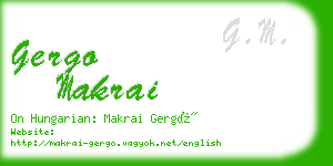 gergo makrai business card